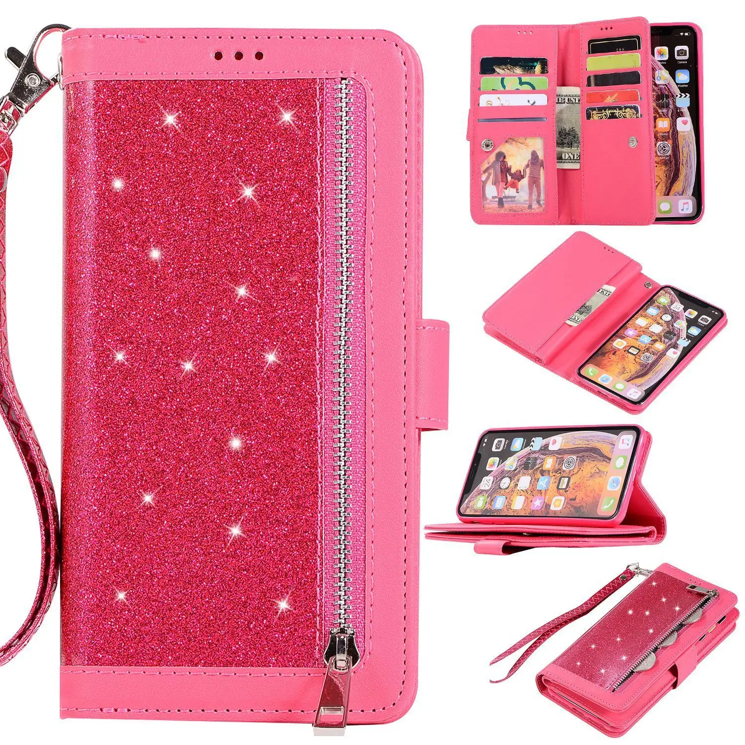 

Fashion Phone Wallet Case For iPhone 11 Pro Max 6 6s 7 8 Plus X XR XS MAX Cover Luxury Leather Purse Clutch Bag Women Hand Bags