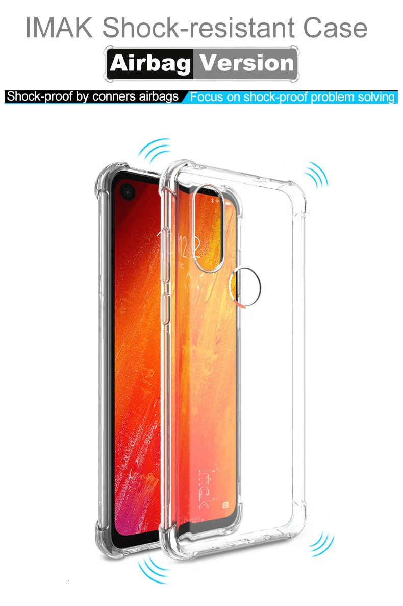 IMAK Для Moto P50 чехол силиконовый мягкий прозрачный TPU чехол для Motorola Moto One Vision