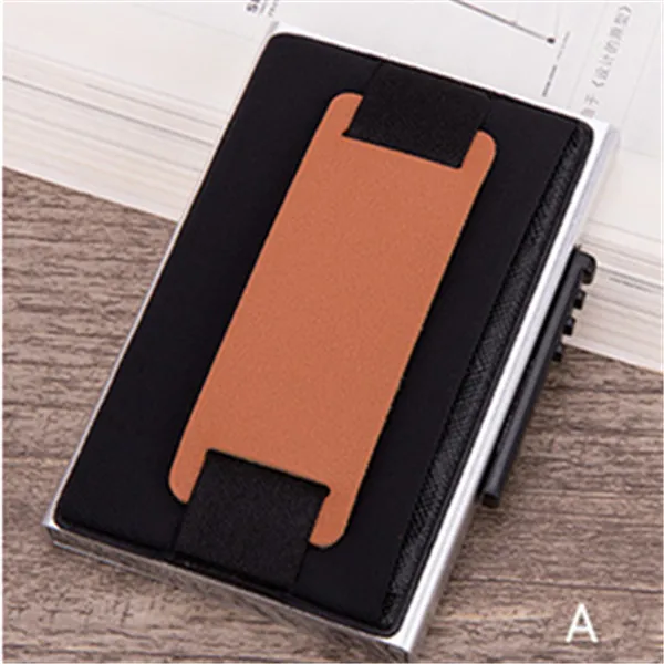 BYCOBECY металлический корпус для карт модный RFID блокирующий держатель для карт Простой Высококачественный кошелек Повседневный многофункциональный кошелек для монет - Цвет: X-32C-A Silver