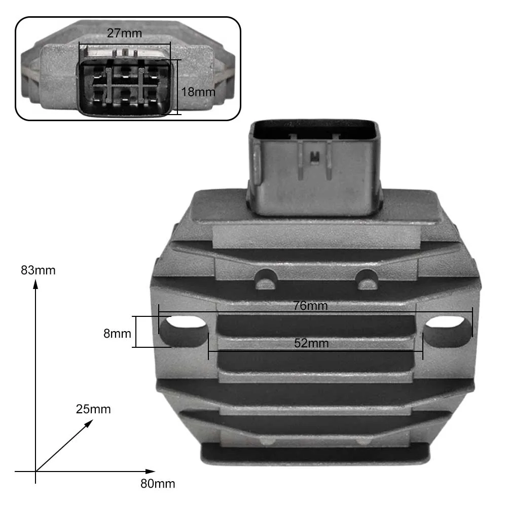 Spannungsregler Gleichrichter für Yamaha Grizzly Kodiak Raptor YFM350 YFM250 YFM400 YFM450 YFM600 YFM660 Honda TRX250 TRX400EX – Detail 7
