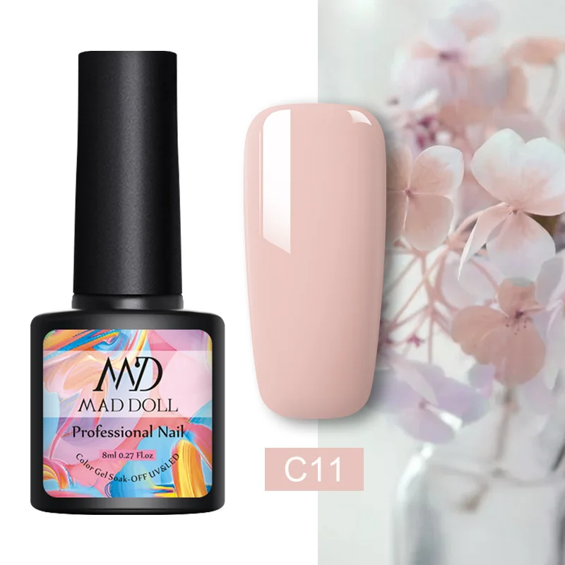 26 MAD DOLL, 8 мл, Гель-лак для ногтей, цветная серия, однократный, замочить от УФ-геля, Полупостоянный дизайн ногтей, декоративный гель - Цвет: 26