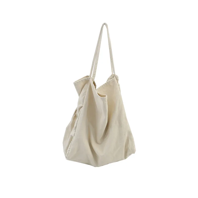

Ougger Large Women Large Capacity Shoulder Handbgs Women 2019 Summer White Canvas Fashion Large Capacity Bag for Shopping