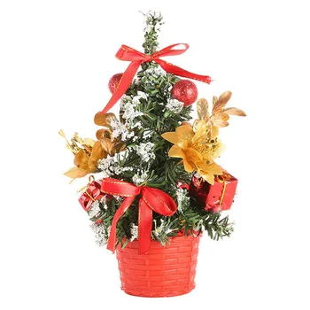 

2PCS Christmas Tree Decor Tabletop Mini Christmas Tree Decorations Festival Miniature Tree Happy New Year 20cm/30cm Home Navidad