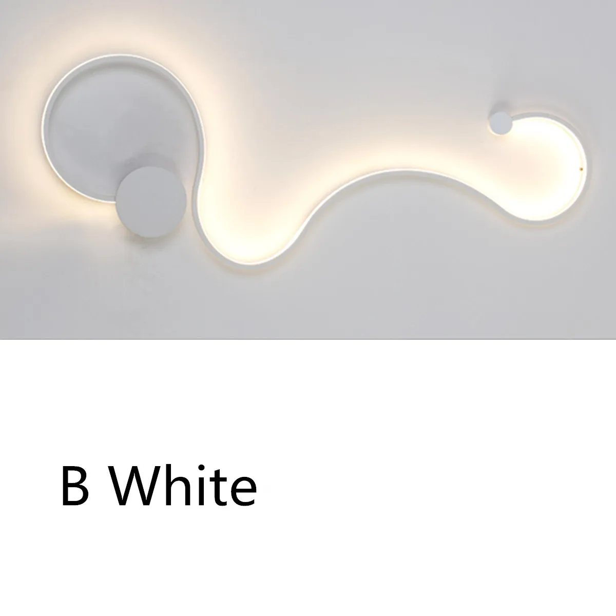 B White Современные Настенные светильники для спальни, кабинета, гостиной, балконной комнаты, акриловый домашний декор, белый, черный, железный корпус, бра, светодиодный светильник, светильники - Цвет абажура: B White