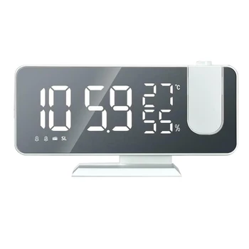 

LED Digital Alarm Clock Radio Projection Temperature And Humidity Display Clock RT88