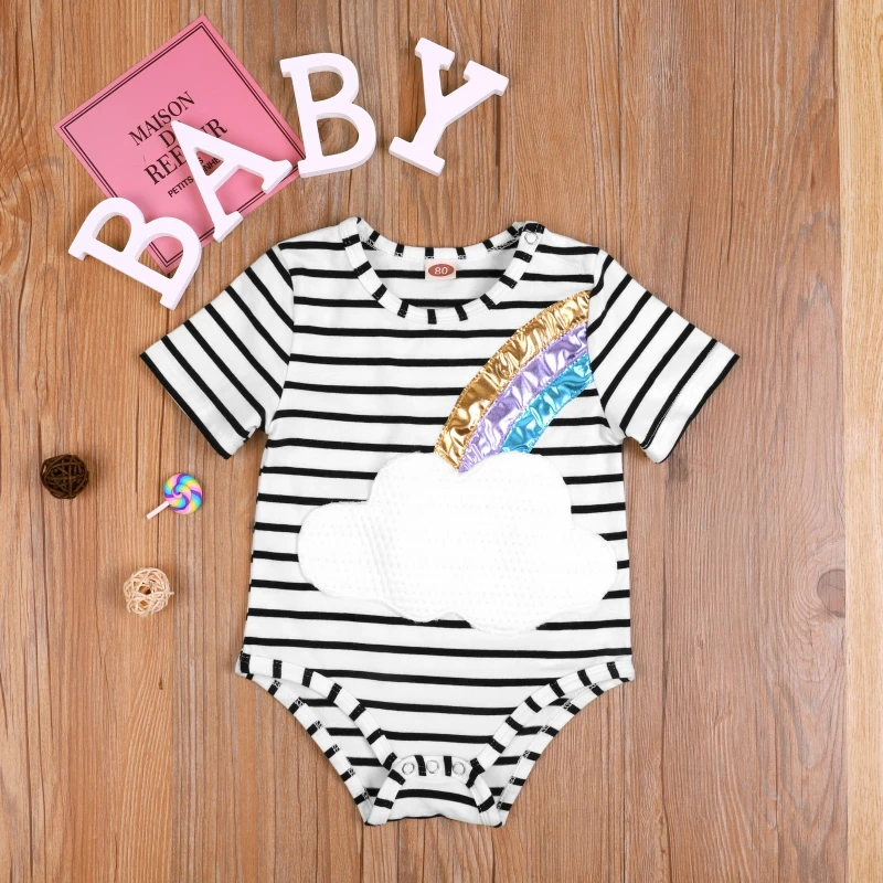 

Newborn Baby Bodysuit Summer Clothes Boys Girls Jumpsuit Striped Short Sleeve Cotton Clothes Infant Outfits for Kids Gifts34