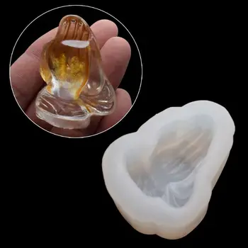 

Buddhism Prayer Hand Pendant Silicone Resin Mold Buddha Bead Mold Jewelry Tools
