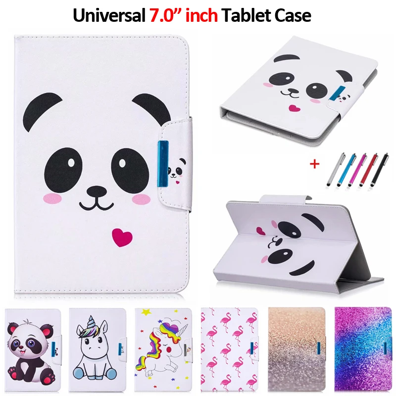 Универсальный 7-дюймовый чехол для планшета для Funda huawei Mediapad T3 7 Чехол с единорогом для samsung Galaxy Tab A A6 7,0 T280 T285