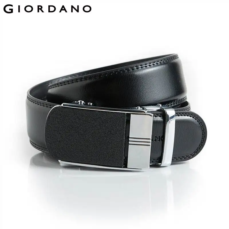 Tanie Giordano mężczyźni pas mężczyźni dwa warstwa skóry krowy automatyczne klamry pasa trwałe jakości na co dzień Masculino 01139013