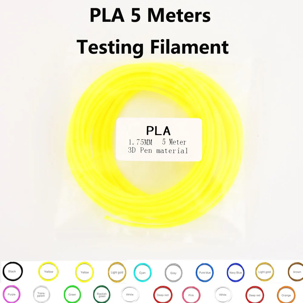 

SUNLU PLA Filament 3D Pen Refills filament 1.75mm 5meters per pack for 3D Pen testing