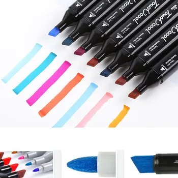 

Dual Tips Watercolor Brush Marker Pen Set Fineliner Coloring Books Drawing Highlighter School Stationery Supplies Brush Pens