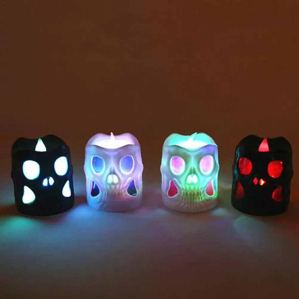

12PCS Halloween LED Candle Light Xenon Colorful Electronic Flash Decoration Halloween Party Haunted House Bar Decoration Light