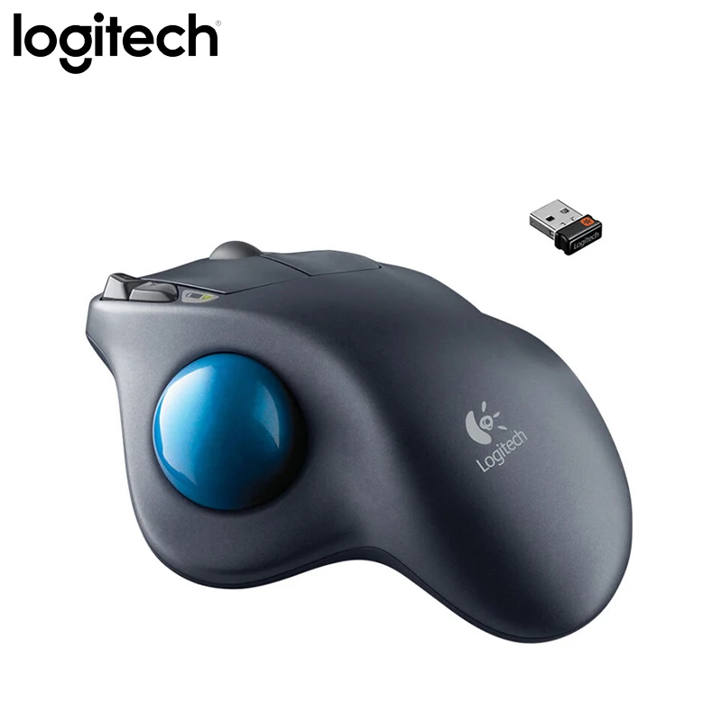 Игровая Беспроводная оптическая трекбол для мыши logitech M570 2,4 ГГц, эргономичная игровая мышь для Windows Mac OS 2,4 ГГц, беспроводная мышь