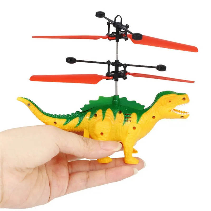 Mini Handheld Flying Dinosaur Helicopter Infrared Induction Toy RC Drone LED Lights Kids Toy Drone