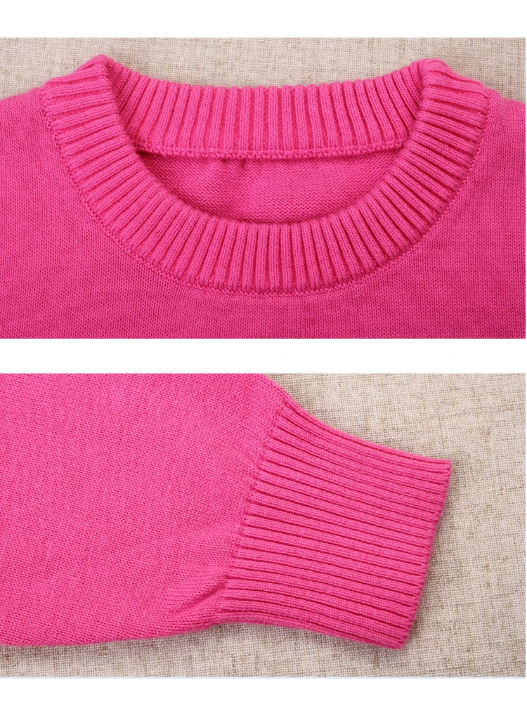 Г. Весенние свитера с длинными рукавами для мальчиков трикотажные пуловеры для девочек с рисунком, однотонные топы, хлопковая верхняя одежда для детей от 4 до 15 лет