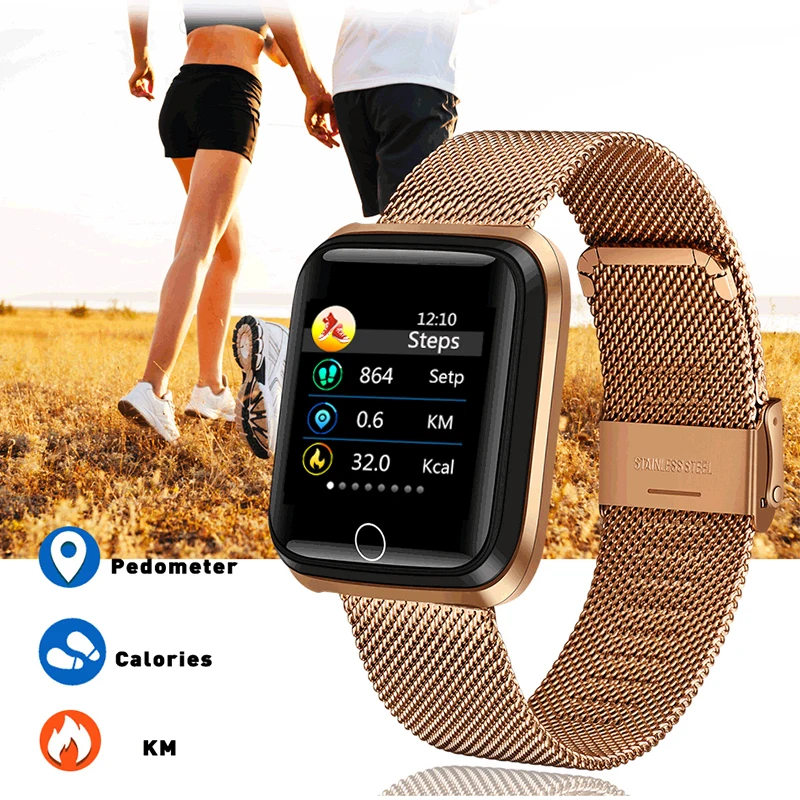 

fashion SmartWatch Men women Heart Rate monitor Blood Pressure Tracker Fitness tracker Sport Waterproof Smart watch For iPhone