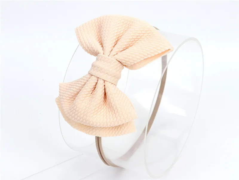 12 beige 16 цветов, однотонные, большие заколки для волос, повязка для девочек, нейлоновая повязка на голову для новорожденных, модный тюрбан, повязка на голову, аксессуары для волос - Цвет: 12 beige