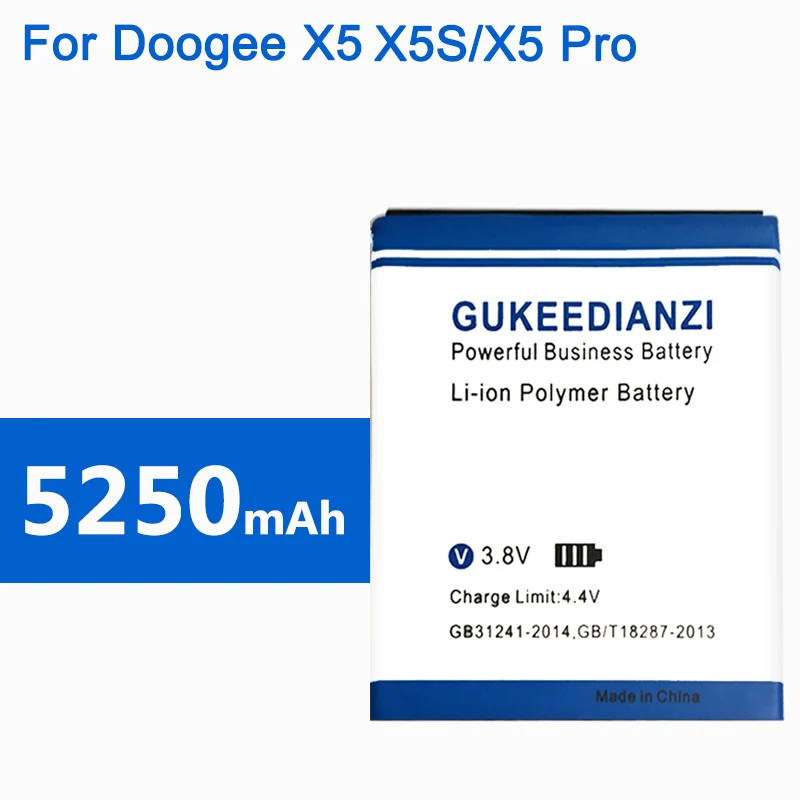 GUKEEDIANZI аккумулятор телефона для Doogee X5 X5S/X5 Pro 5250 мАч X5 прочный безопасный/популярный сменный аккумулятор
