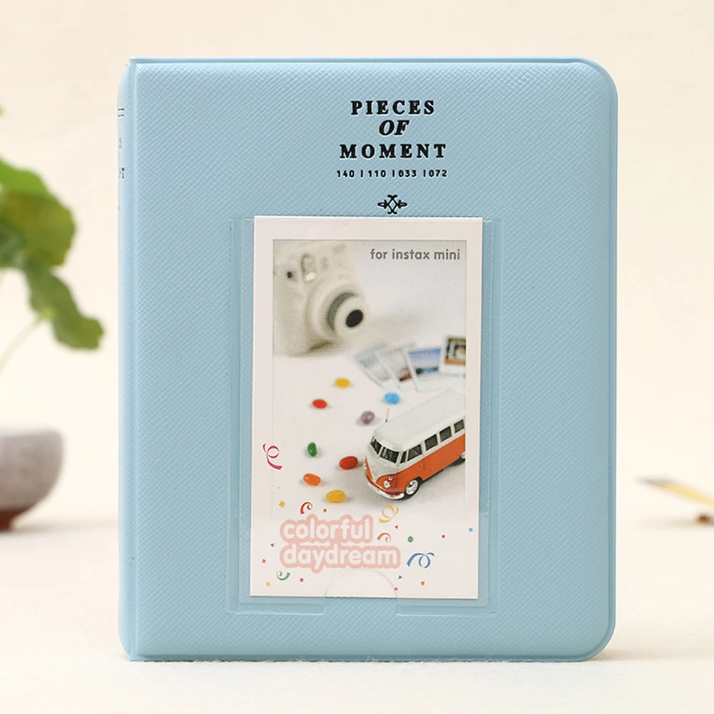 blue Фотоальбом Polaroid с 64 карманами, мини-чехол для книг для мгновенных фотографий, детский альбом для хранения, мини-пленка для Fuji, корейский альбом - Цвет: blue