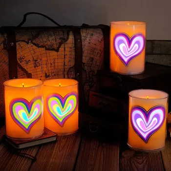 

Creative Romantic Heart Electronic Candle Lighter Scented Decorative Candles Lighting Candle