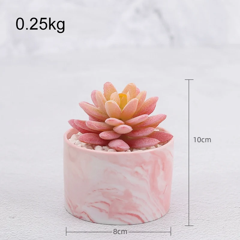 Simulation Fleshy Potted Ornaments Artificial Fake Green Plants Bonsai Home Desktop Living Room Decoration Artificial Plants Y