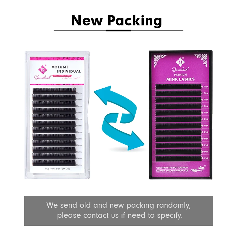 GENIELASH All Size Professional Individual Eyelash Extensions Supplies CDD+ Curl Russian Volume Lash Extensions Cilios