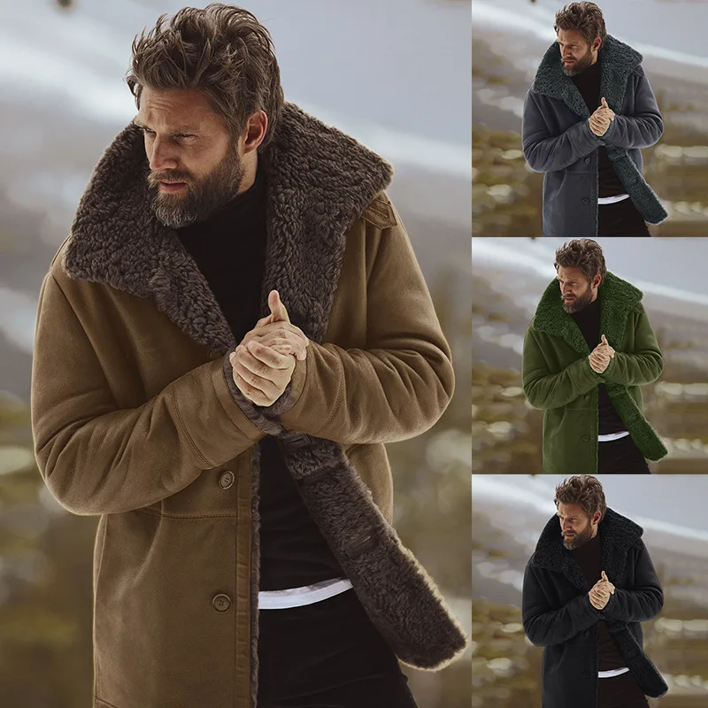 

My-Love 2020 Men Top Peacoat Windbreaker Mens Cotton Warm Thick Long Sleeve Overcoat Male Blend Coat Casual Winter Snow Jacket