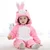 pink rabbit Детские комбинезоны; зимний Костюм кигуруми со львом для девочек и мальчиков; комбинезоны детская одежда с животными; пижамы; детские комбинезоны; ropa bebes - Цвет: pink rabbit