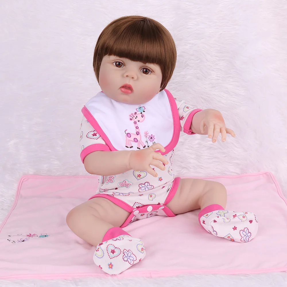 Мягкие полностью силиконовые куклы Reborn Baby, 55 см, милые игрушки Boneca, Bebe, девочка, принцесса Menina, живая ванна, для малышей, Playmates на день рождения
