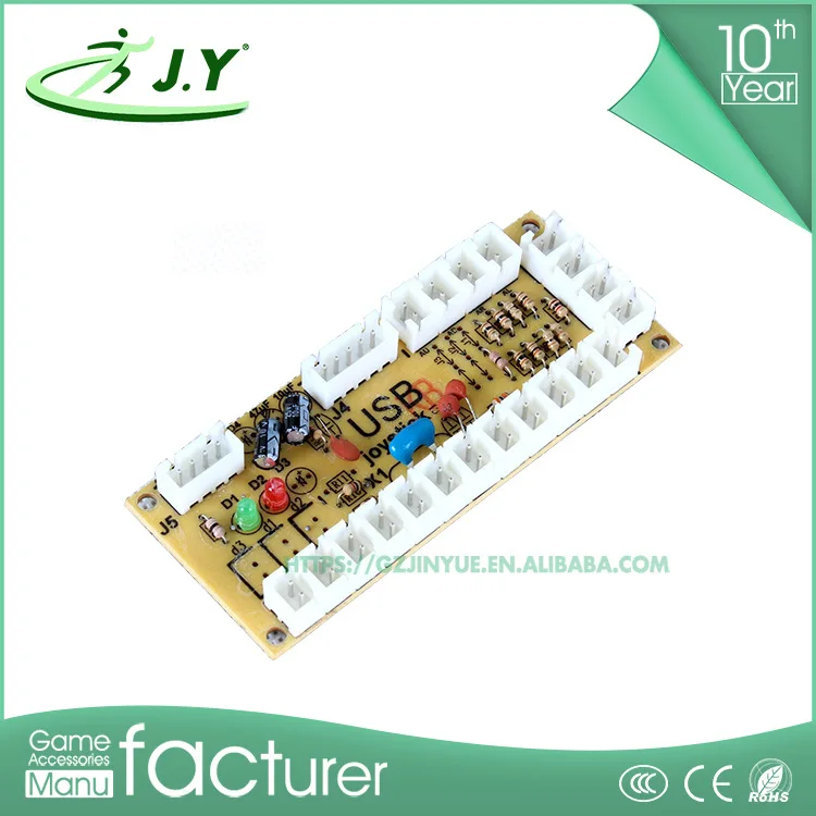 

USB Computer Rocker Chip Circuit Board DIY Arcade Joystick Control Board Zero Latency PC Game Accessories