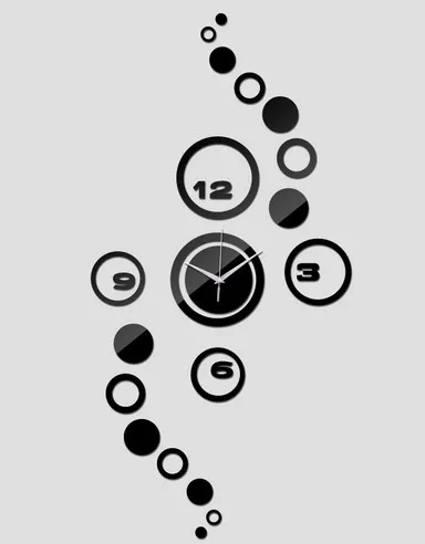 Acrylic DIY Coffee Cup Fashion And Personality Digital Wall Clock Decoration Living Room Library Bedroom Wall Clock Mute Wall Cl