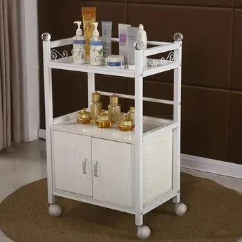 

Beauty car trolley three-tier with drawer mobile beauty salon trolley barber shop tool car hairdressing rack