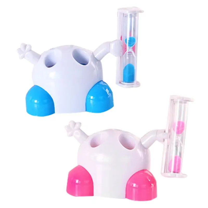 

Cartoon Hourglass Toothbrush Holder Children Brushing Timer 3 Minutes Time Creative Ornaments Bathroom Decor
