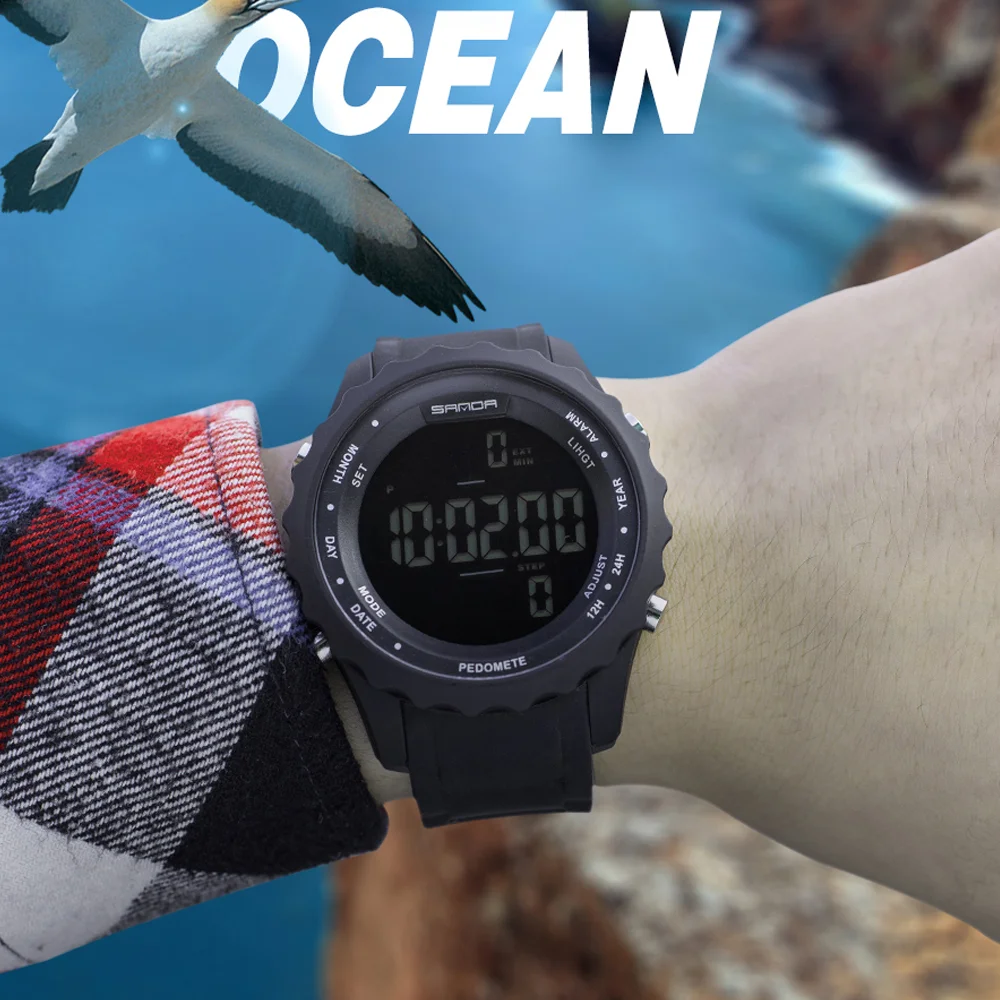 

Sports Sports Fashion Women's Men Waterproof Electronic Watch Pedometer Mountaineering Men and Women Watch kids watches