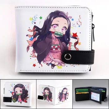 

The Demon Slayer: Kimetsu No Yaiba Cartoon Short Button Wallet Coin Purse