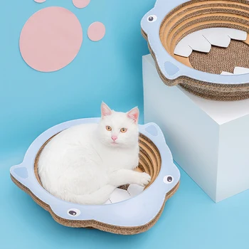 オンライン ダンボール猫難問爪グラインダー猫砂傷ブランクネイルスクレーパーマットベッド子猫パッド耐摩耗性おもちゃ
