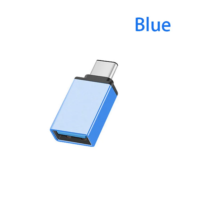 Blue Type c OTG Usb type c адаптер OTG конвертер USB 3,0 конвертер в type C USB-C порт адаптер синхронизации данных для oneplus 7 6t huawei samsung LG REDMI - Цвет: Blue Type c OTG