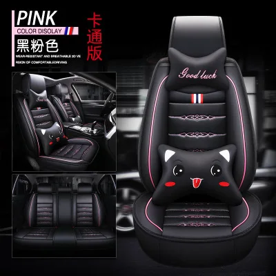 PINK STYLE 3 Высококачественные Чехлы для автомобильных сидений из искусственной кожи с рисунком для Honda Civic Accord Fit Element Freed Life Zest автомобильные аксессуары для стайлинга автомобилей - Название цвета: PINK STYLE 3