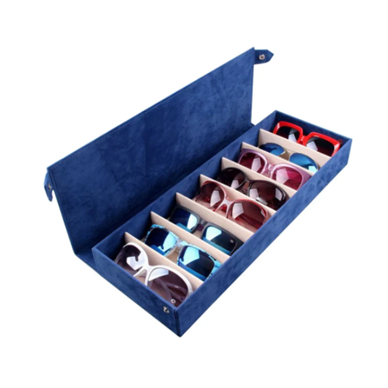 

New 8 Slot Eyewear Stand Holder Sunglasses Glasses Storage Display Case Jewelry Tray Storage Box Organizer Unisex High Quality
