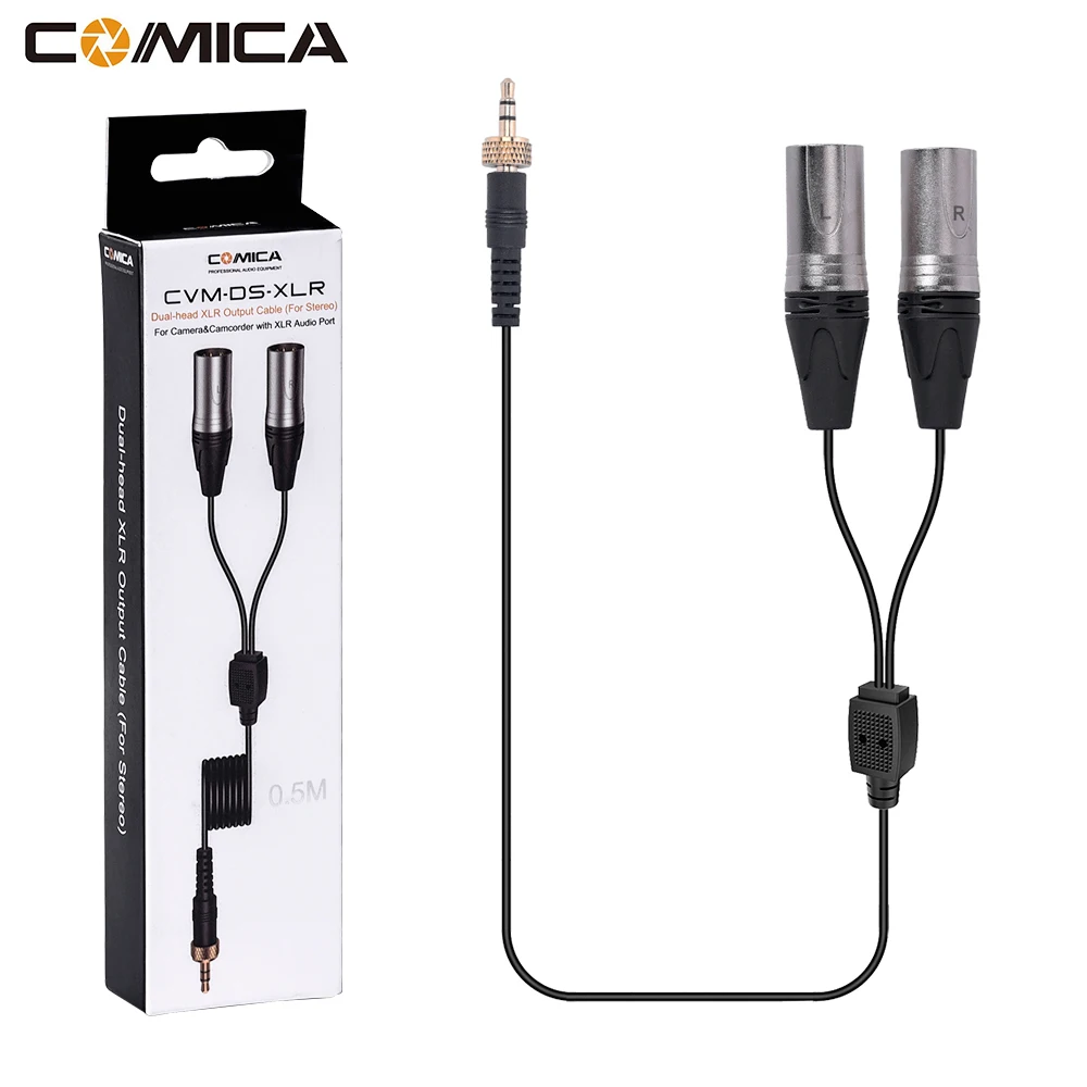 Comica CVM-DS-XLR 3,5 мм TRS штекер-двойной XLR Мужской стерео аудио выход кабель для видеокамеры камеры XLR порт для Comica Saramonic