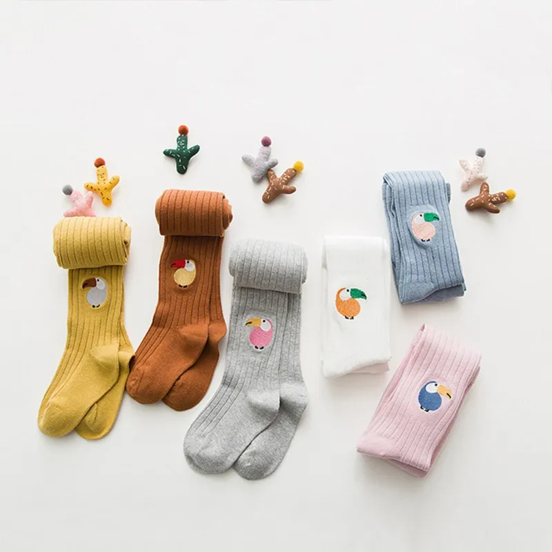 1-8Y Spring/Autumn Children Baby Girls Tights Cotton Baby Pantyhose Kid Infant Knitted Tights Soft Infant Clothing Pants