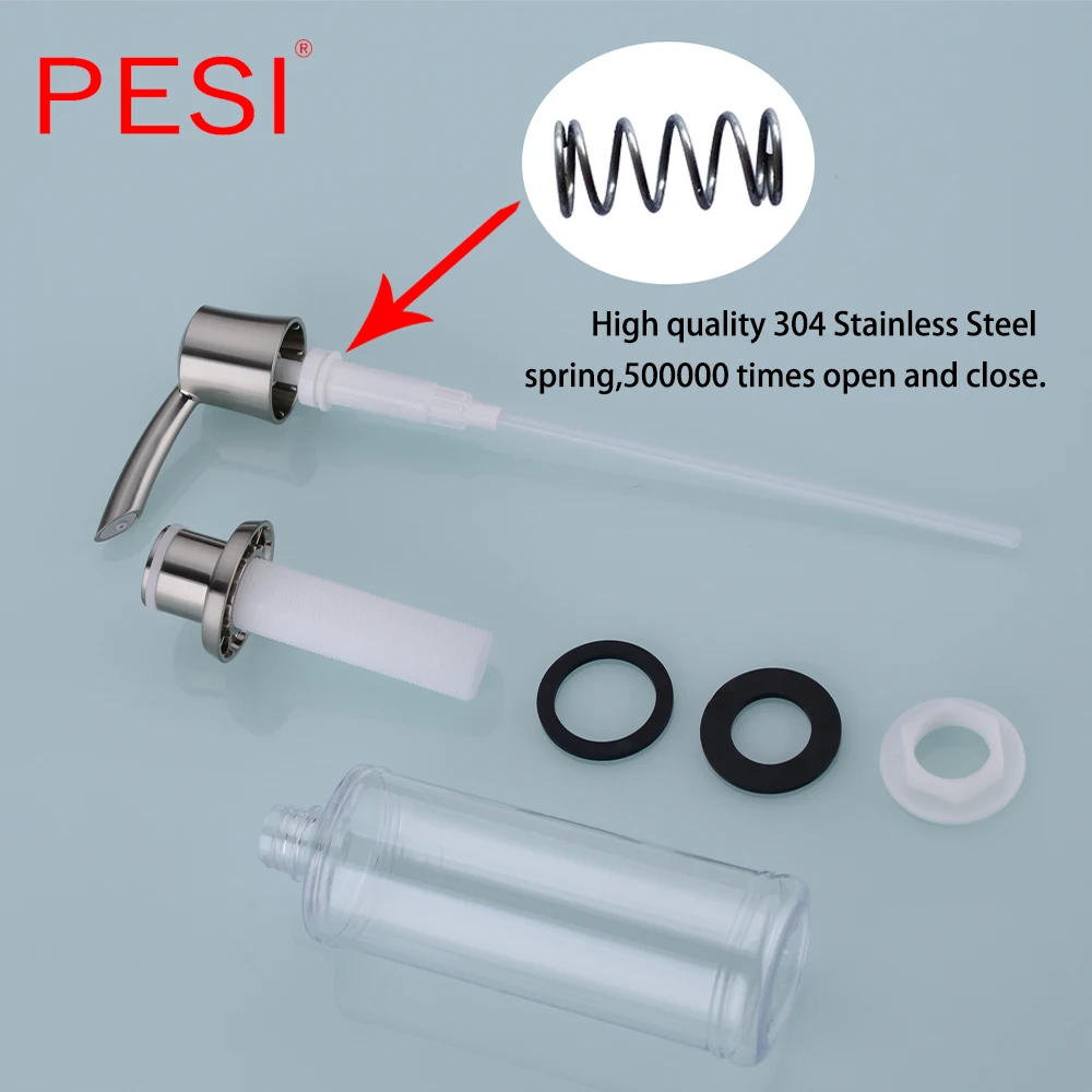 Kitchen Sink Soap Dispenser ABS Plastic Built in Lotion Pump Plastic Bottle for Bathroom and Kitchen Liquid Soap organize.