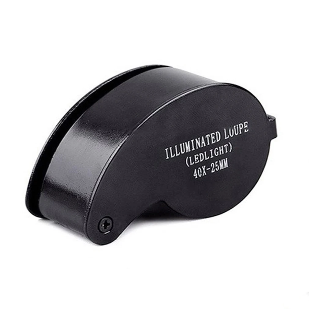 Black LED magnifier Увеличительное стекло, лупа, ювелирное изделие для глаз, лупа, петля 30*21 мм, триплет, Ювелирное стекло для глаз - Цвет: Black LED magnifier