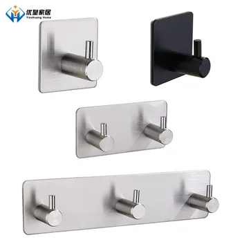 

Explosive Bathroom Wall Hanging Coat Rack Hook Hardware Free Punching Practical