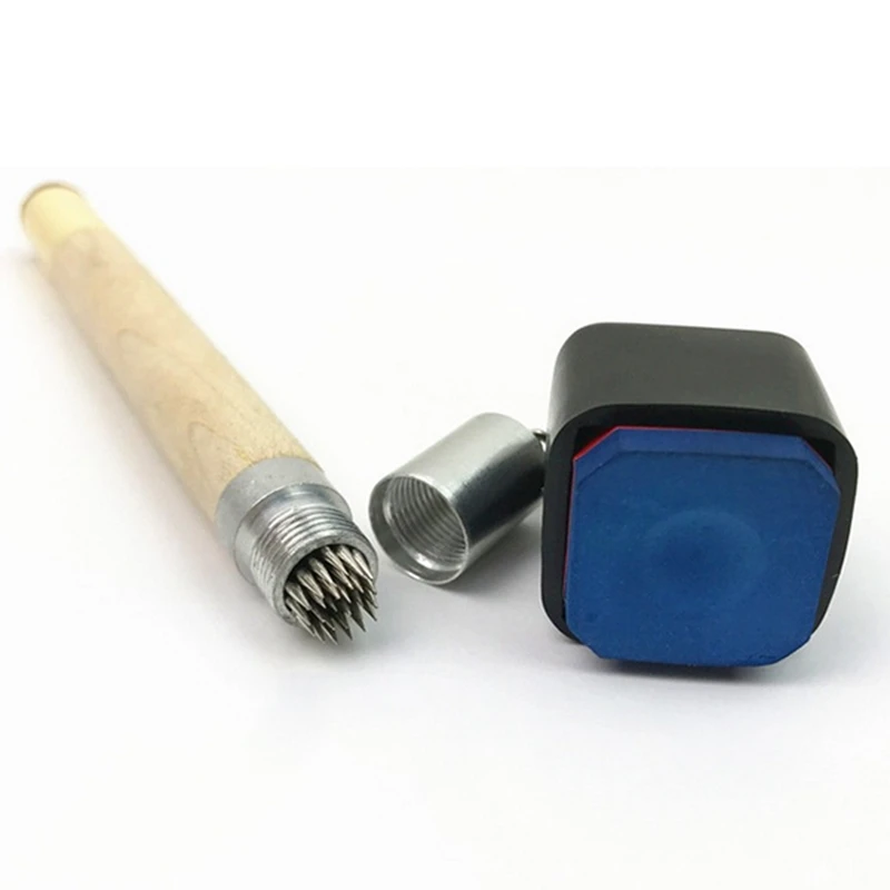 2 in 1 Pocket Chalk Holder Prep Stick Billiard Snooker Pool Cue Tip Pricker Tool
