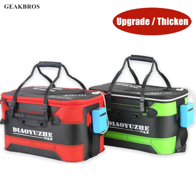 US $8.99 Upgrade Portable Fishing Bag Folding EVA Fishing Bucket Live Fish Box Hand Outdoor Waterproof Bucke