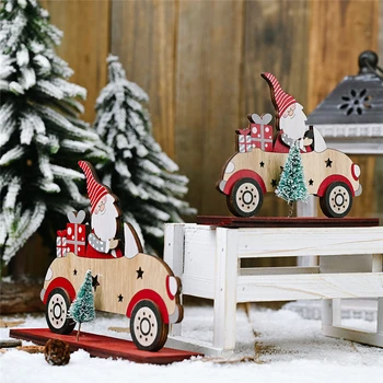 

Natural Wood DIY Christmas Decoration Santa Claus Car Table Craft Ornament Xmas New Year Party Wedding Home Decor Supplies 63051