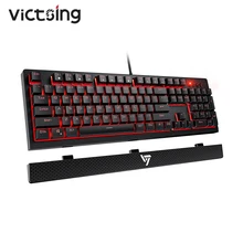 VicTsing PC175 механическая клавиатура 104 колпачки красный переключатель игровые клавиатуры с красным светодиодный подсветкой съемная подставка под запястье для ноутбука