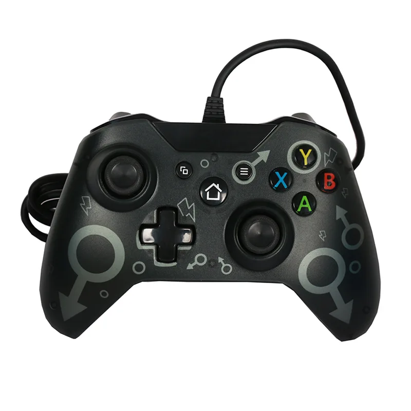 WUIYBN геймпад USB проводной XB один контроллер игровой джойстик для microsoft Xbox ONE игровая консоль/ПК/СТИМ игровой контроллер - Цвет: Черный