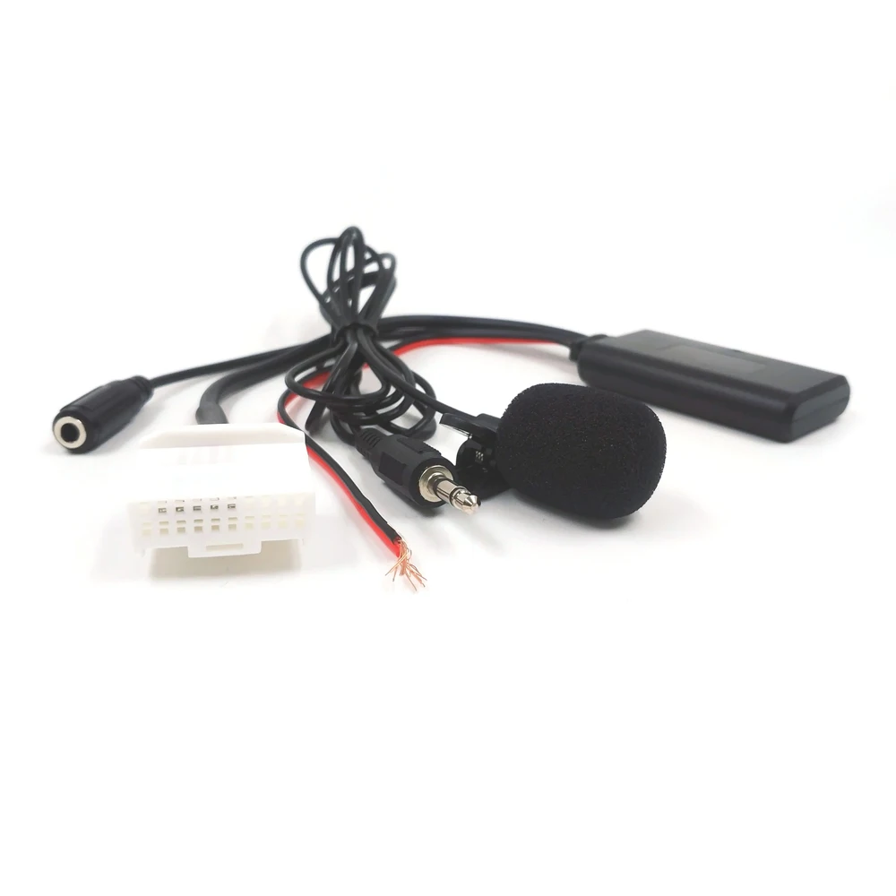 20Pin Car Radio AUX Input 3.5MM Audio Bluetooth Microphone Adapter Cab